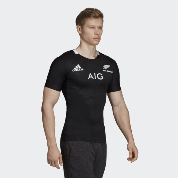 2020 Adidas All Blacks Home Performance Jersey CW3130 - Picture 3 of 4